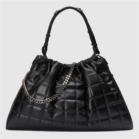 borsa nera hobo gucci prezzi|Borsa shopping Gucci Deco misura media in pelle nera.